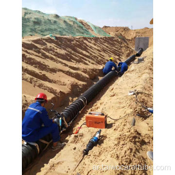 حلزوني الصليب المتعرج HDPE الجدار krah أنابيب krah